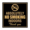 Signs ByLITA Square Absolutely No Indoor Smoking Thank You Sign(Black