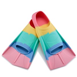 Prsca Kids Swim Fins,Short Youth Fins Swimming Flippers,Swim Training Fins for Lap Swimming,for Children Girls Boys Beginners