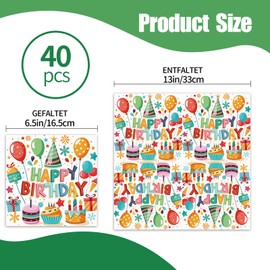 Happy Birthday Paper Napkins Disposable Dessert Napkins Party Supplies for Baby Shower Weddings,Birthday,Bar Party Favors