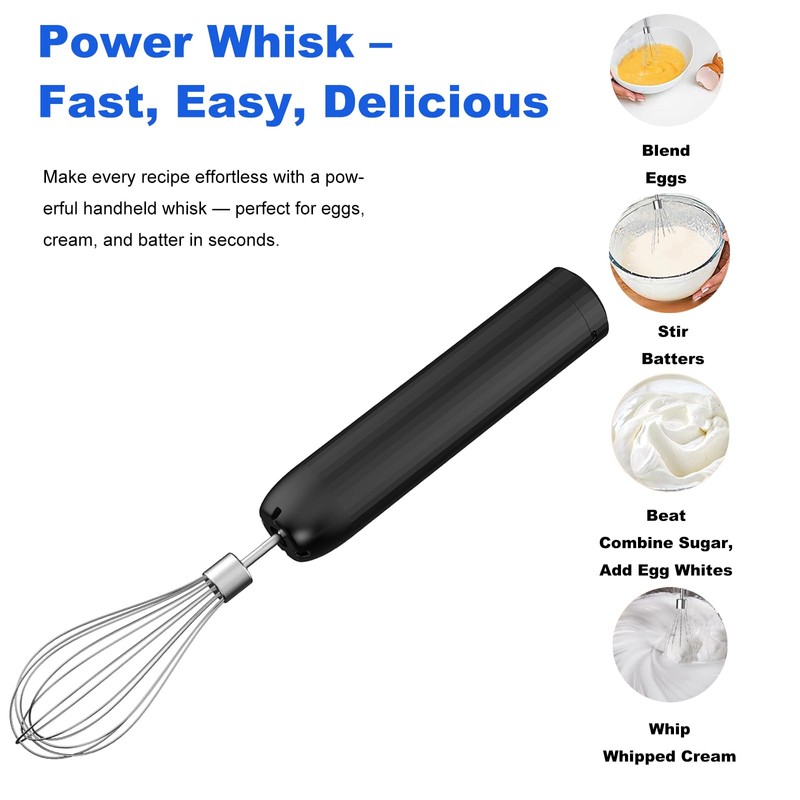 Electric Hand Mixer with MixgoII, Handheld Mixer Electric Whisk, Rechargeable