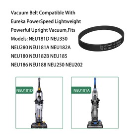 Ymimi Replacement Belt for Eureka NEU181D NEU350 NEU280 NEU181A NEU182A NEU180 NEU182B NEU185 NEU186 NEU188 NEU250 NEU202 PowerSpeed Lightweight Powerful Upright Vacuum (Pack of 2)