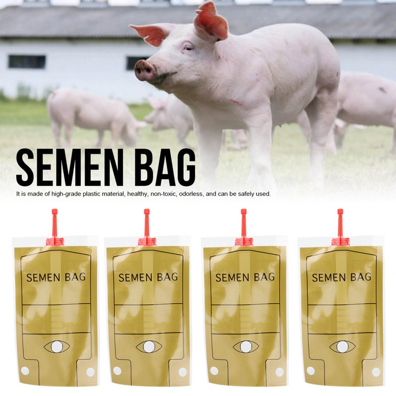 50pcs 100ml Disposable Plastic Pig Insemination Semen Bag Veterinary Equipment
