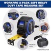 WORKPRO Cinta métrica resistente, 2 unidades de cinta métrica retráctil