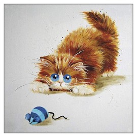 Spartacus – One of Our Glorious, Glossy Cat ‘Blue Eyes’ Funny Greeting Card Range by Kim Haskins