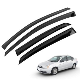 Viimepis Window Visors Rain Guards Tape-On Compatible with 2008-2011 Ford Focus, Slim Style Side Window Deflectors Shield Shade 4 Pieces for 2009 2010 Focus