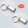 1+1 GF Portable Mini Nail Clipper Keyring Key Chain, 2 Pieces, Silver / 1+1 GF 휴대용 미니 손톱깎이 키링 열쇠고리, 2개, 실버