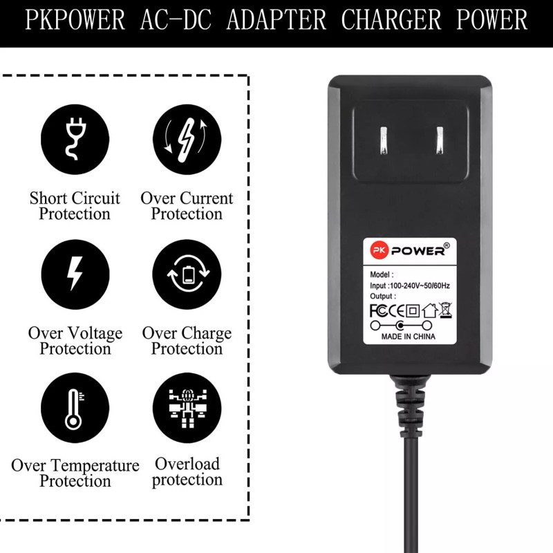 Pkpower AC Adapter For Liberty Safe 12592 HDX-250 HDX-150 Biometric