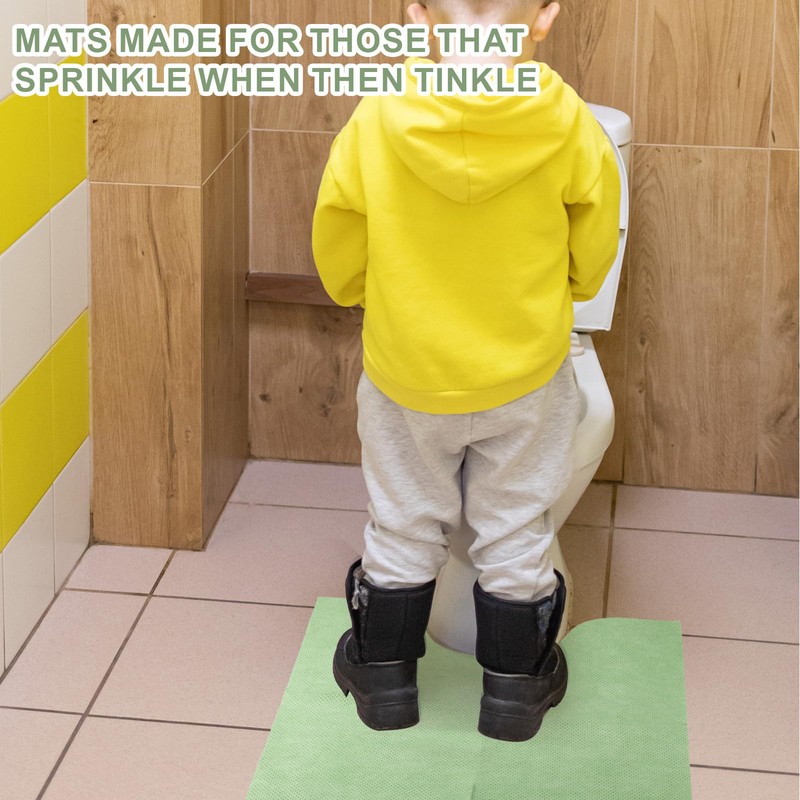 Peryiter 25 Pack Disposable Toilet Mats Absorbent Toilet Floor Protector