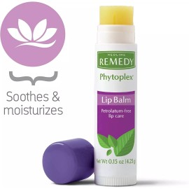 Medline Remedy Phytoplex Lip Balm, Moisturizing, Soothes and Protects, 3 Pack