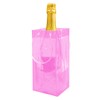 Muka Hot Pink Wine Ice Bag with Handle, Collapsible Wine
