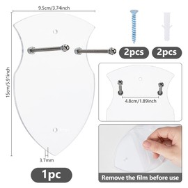 DICOSMETIC Sword Katana Wall Mount Holder Clear Plaque Swords Hanger Sword Vertical Display Holder Single Stand Rack for Swords Collectors Home Decor Men Husband Gift