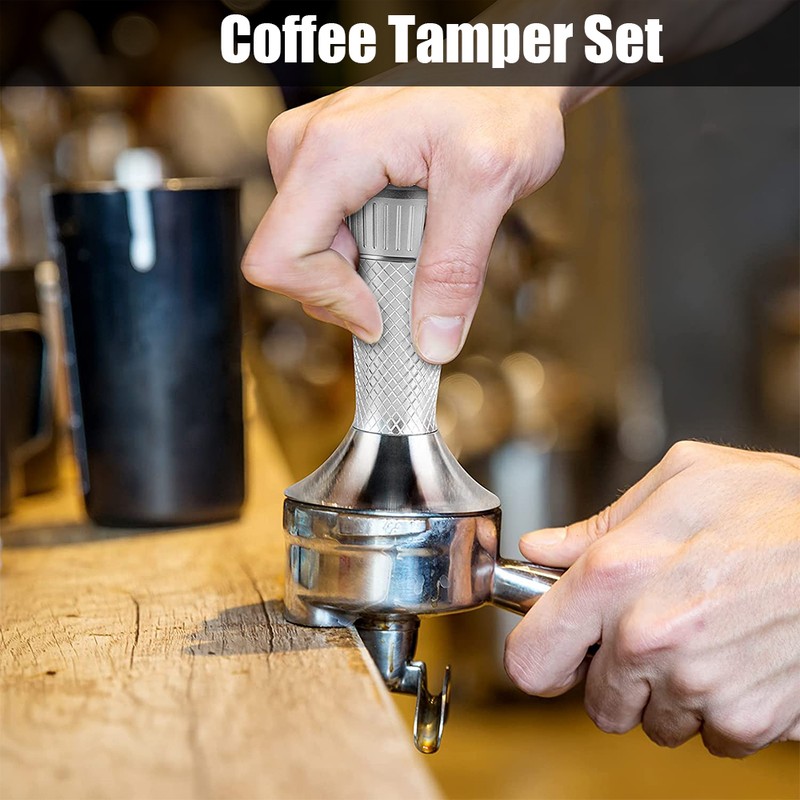 Coffee Tamper Set 2 in 1 53mm Coffee Tamper with