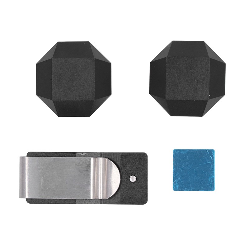 Aluminum Cue Chalk Holder Clip Octagon 2 Layers Silent Billiard