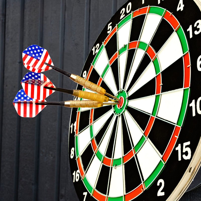 GWHOLE 12 Pcs Tip Darts with National Flag Flights, Extra