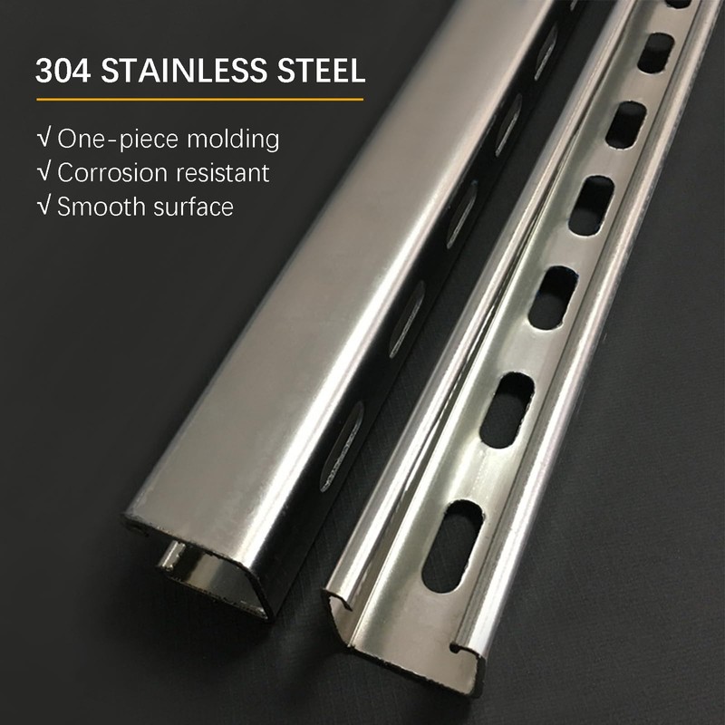 Surprecision Metal Strut Channel with Slotted Back 100mm/3.94" 304 Stainless