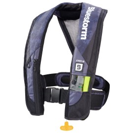 Bluestorm Atmos 40 Inflatable AUTOMATIC Life Jacket USCG Type 2 PFD, Apex Black