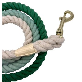 Green Ombre Cotton Rope Dog Leash Handmade Rope Leashes for Dogs Rope Dog Leash Rope Cute Dog Leash Braided Dog Leash Cotton Rope Leash for Small Dogs 5FT Organic Cotton
