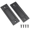 Eco-Fused 2 x Finger Pull Handle for Sliding Doors (Black)