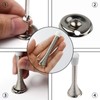 3 Pcs Silver Spring Door Stop Set,Thickened Iron Metal Door