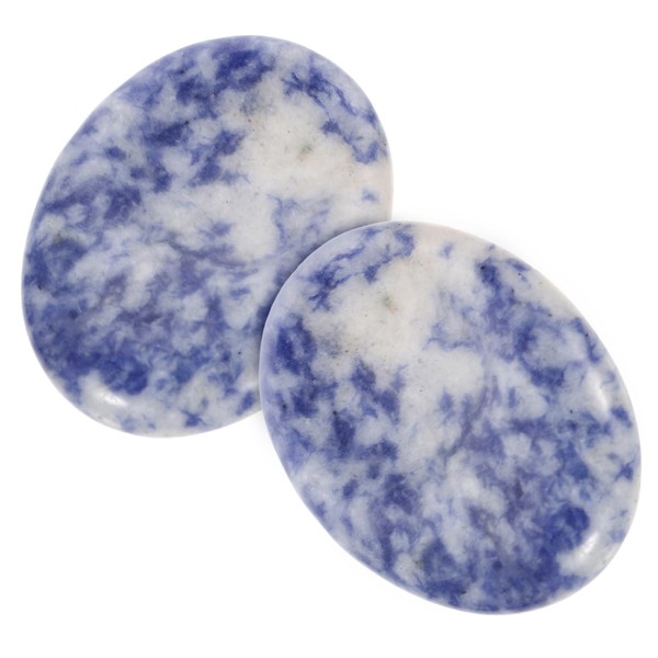 Baluue 2sets Mini Thumb Stone for Anxiety Relief Natural Massage