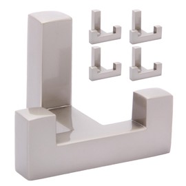 SARIHOSY Clothes Hook Silver Steel Wall Hooks for Hanging Clothes, Coat Pegs Silver Metal Coat Hooks Single for Hanging Coats, Silver Brushed Brass Coat Hooks