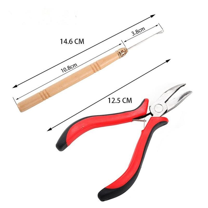 Hair Extensions Tools Kit 500 count Ring Beads 1 Hair