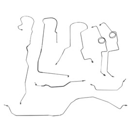 Inline Tube Replacement For 1976-79 Ford F250 4WD Std. Cab Longbed Power Disc Complete Brake Line Kit, OE Steel