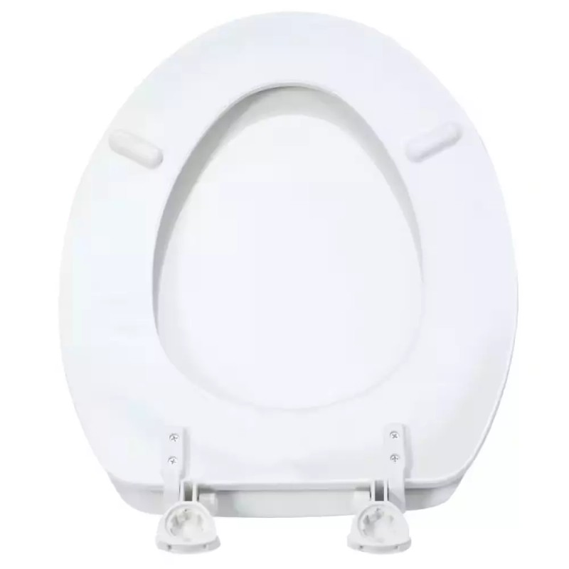 Glacier Bay Elongated Enameled Wood Closed Front Toilet Seat White