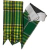 Men's Tartans Kilt Flashes with Heavy Buckle Elastic Adjusters Fit Irish Green