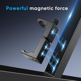 Taisioner Gym Magnetic Phone Holder Hands-Free Cell Phone Mount Gym Record Videos Attach to Metal Surface Compatible 4.7-6.5”All Smartphones