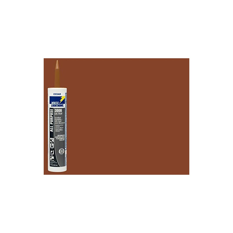 White Lightning W11006010 3006 Ultra All Purpose Elastomeric Sealant, Cedar,