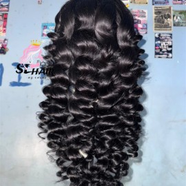 180% 200% Density Raw Cuticle Aligned Pre Plucked HD 2x6 13x6 5x5 9x6 Wigs Human Hair Lace Front Glueless 100% Human Hair Wigsstyle: Burmese curly, stretched length: 12 inches, Lace Size: 4x4