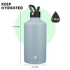 Konokyo Gallon Insulated Water Bottle with Straw,128 oz 3 Lids