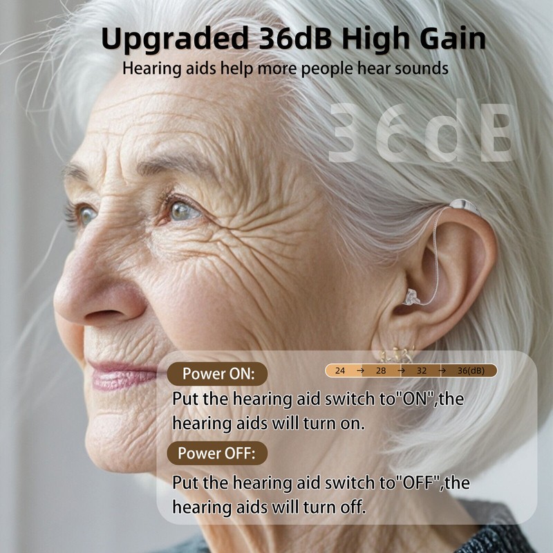 K&FCOPTEE Rechargeable Hearing Aids for Seniors OTC & Volume-Control