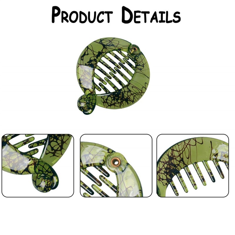 4pcs Banana Hair Clips Hair Honeycomb Banana Clip Combs Fish