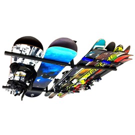 StoreYourBoard Ski and Snowboard Ceiling Storage Rack, Hi Port 2 Overhead Hanger Mount, Home and Garage Organizer