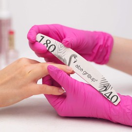 Aba Group Nail File Set Professional - Double-Sided Nail Files for Gel Nails - Nail Arrows Standard (4 mm) 10 Pieces - Files for Gel Nails Graduation 100/180 - Nail Files Half-Moon Shape