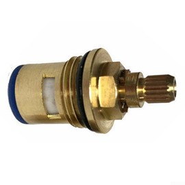 Brass Tap Valve Core, 2 Pack Ceramic Mixer Replacement Parts 1/2" x 45mm Universal Replacement Faucet Fitting Quarter Turn Parts