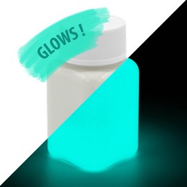 lumentics Glow in the dark paint 100ml BlueGreen - Professional glow paint, self-luminous paint, night luminous paint, neon UV blacklight color paint