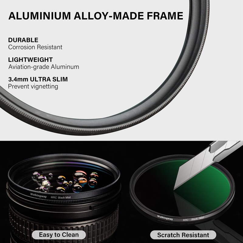 Walking Way Black Diffusion 67MM Filter 1/2 Pro Mist Filter