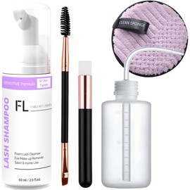 Kit limpiador de pestañas para extensiones: limpiador de pestañas sensibles para extensiones de pestañas y pestañas naturales