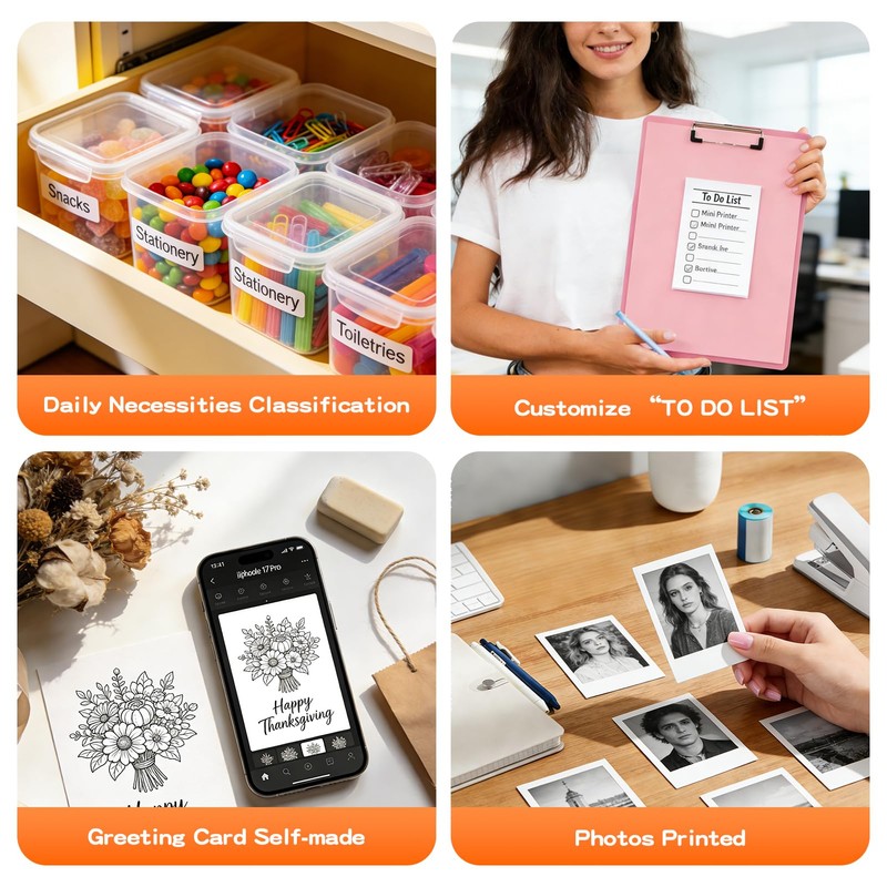 RayCue Printy AI Mini Voice-Control Printer, Kid-Safe AI Sticker Printer