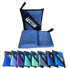 isuaia Reusable Quick Dry Beach Towels,Microfiber Travel Towel,Compressed Lightweight Bath Towel for Beach Hiking Gym Yoga Travel Sports Swimming Camping(Navy Blue, 30"*60")