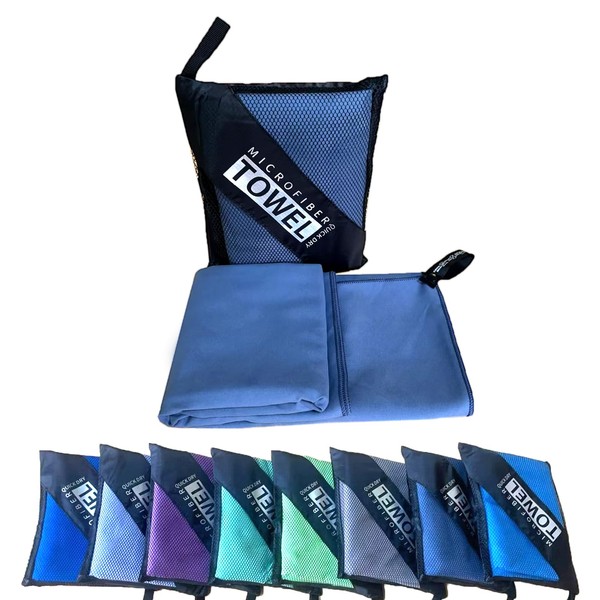 isuaia Reusable Quick Dry Beach Towels,Microfiber Travel Towel,Compressed Lightweight Bath