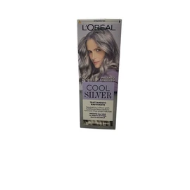 L'Oréal Paris Belebende Behandlung für graues Haar, Anti-Gelb und stärkende Wirkung, glänzendes graues Haar und silberne Reflexe, 2-fach stärkeres Haar, Cool Silver, Farbtöne: Absolutes Silber