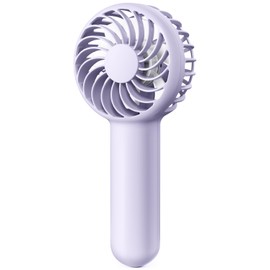 Gaiatop Mini Portable Fan, 3 Speed Powerful Handheld Fan, 2000mAh Battery Operated Cute Design Personal Small Fan, USB Rechargeable Makeup Eyelash Hand Fan Travel Essentials for Women Girls Purple