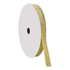 Berwick Offray 813117 5/8" Wide Sparkle Glitter Craft Ribbon, 50 Yards, Gold