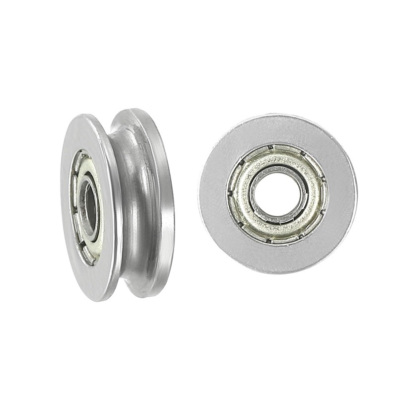 PATIKIL V-Groove Bearing, 10 Pack 3x12x4mm V Groove Guide Pulley
