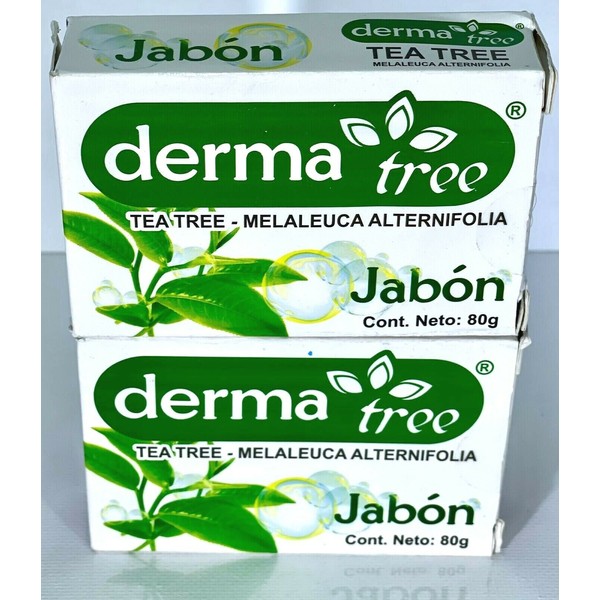 Jabon tea tree melaleuca alternifola Derma Tree 2 Jabones de 80g. c/u