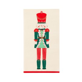 Bonjour Fête Whimsical Nutcracker Paper Party Guest Towels | 3-Ply Fancy Napkins for Christmas Parties, Holiday Entertaining & Ballet Themes | Party Supplies | Pack of 20, 4.25" x 7.75"